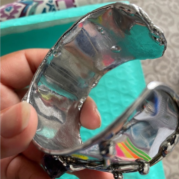 SOLD Amethyst Sterling Silver Bracelet Giant (Read description) - Picture 3 of 6